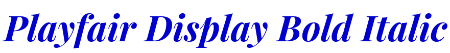 Playfair Display Bold Italic font